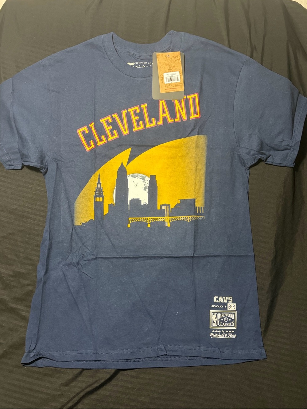Mitchell & Ness Bleacher Report Cleveland Cavaliers Cudi T-Shirt Navy L NWT
